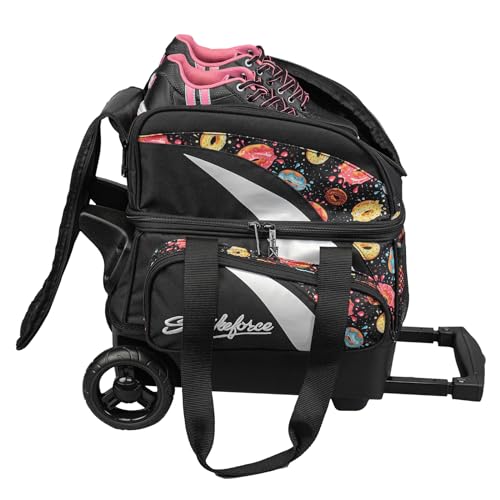 KR Strikeforce Cruiser Single Bowling Ball, Shoe and Accessory Roller Bowling Bag - color: Donuts