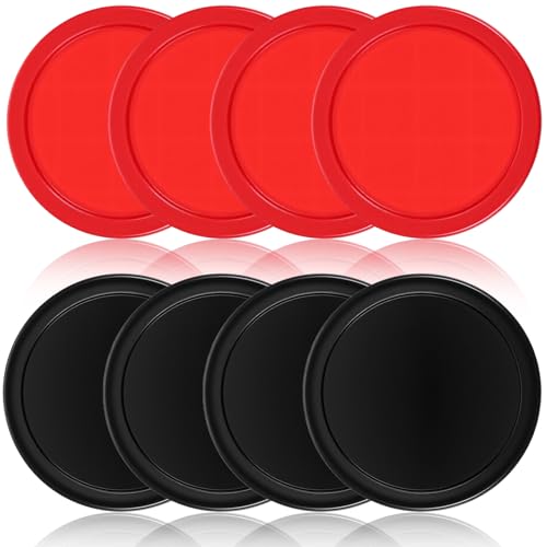 TIESOME 2.5 Inch Hockey Pucks, 8Pcs Professional Air Hockey Pucks for Air Hockey Table Compatible with Standard Pushers and Goals Hockeys Replacement Puck Parts Set Game Tables Accessories