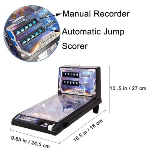 Christmas Tabletop Pinball Machine, Mini Pinball Game Toy with Lights Sounds, Electronic Tabletop Pinball Machine for Birthday Party Gift, Retro Arcade Pinball Kit for Kids