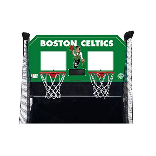 Pop-A-Shot - Home Dual Shot Arcade Basketball Game with NBA Graphics l Sensor Scoring l 16 Game Modes l 7 Balls l Foldable Storage l for All NBA Fans - style: Boston Celtics