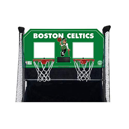 Pop-A-Shot - Home Dual Shot Arcade Basketball Game with NBA Graphics l Sensor Scoring l 16 Game Modes l 7 Balls l Foldable Storage l for All NBA Fans - style: Boston Celtics