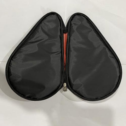 Toddmomy Table Tennis Paddle Bag with Ball Case, Black Portable Ping Pong Bat Storage Pouch, Protective Sports Organizer and Adults