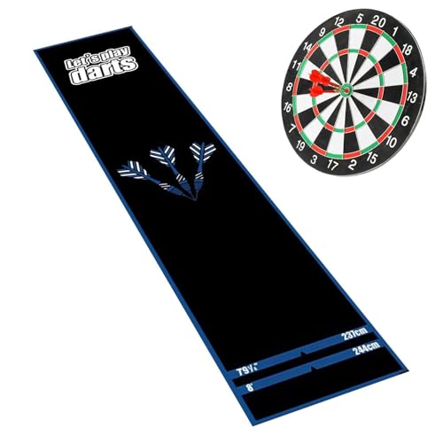 Dart Mat with Throw Line,Portable Floor Protection with Throw Line Non-Slip - Dart Carpet Mats,for Recreation Center Sports Club Basement Entertainment Area Garage Dormitory - size: B
