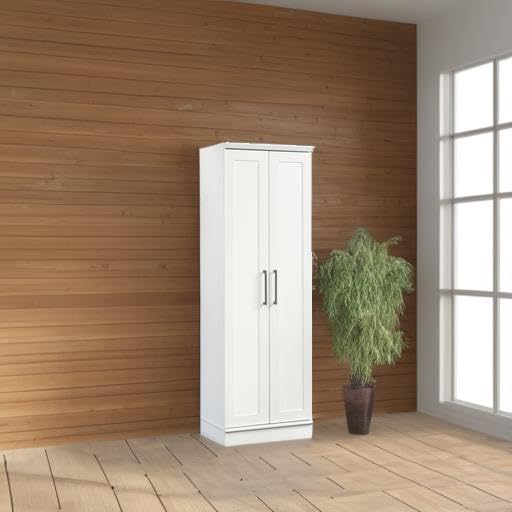 Sauder HomePlus Storage Cabinet/ Pantry cabinets, Soft White finish - color: Soft White