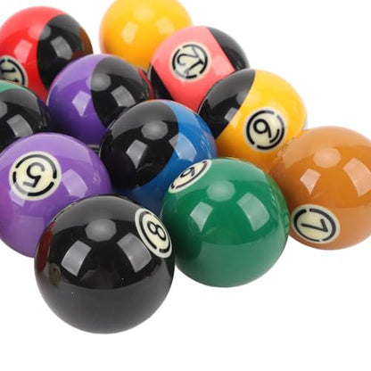 Professional Resin Pool Balls Set 2.25in – High Friction Resistance, Clear Numbering, Standard Pool Tables