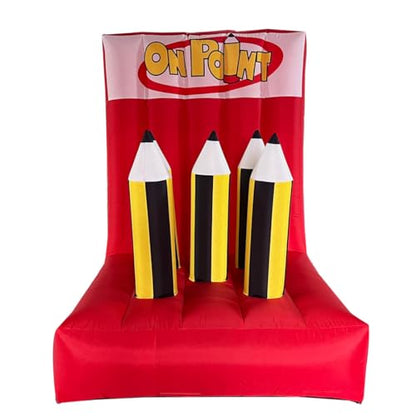 4 in 1 Inflatable Carnival Game Inflatable Sport Games Multi Sports Play Ring Toss Basketball Hoop Game for School Playground/Family/Team - style: On Piont