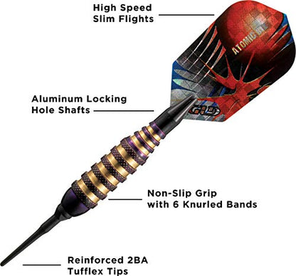 Viper Atomic Bee Soft Tip Darts, 16 Grams - color: Purple