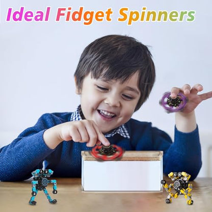 Gokeey Party Favors for Kids All Age Travel Sensory Toys for 8 9 10 Year Old Boys Transformable Fidget Spinners Toys for Kids and Adults Birthday Gifts for Teens - style: fidget toys 8pc