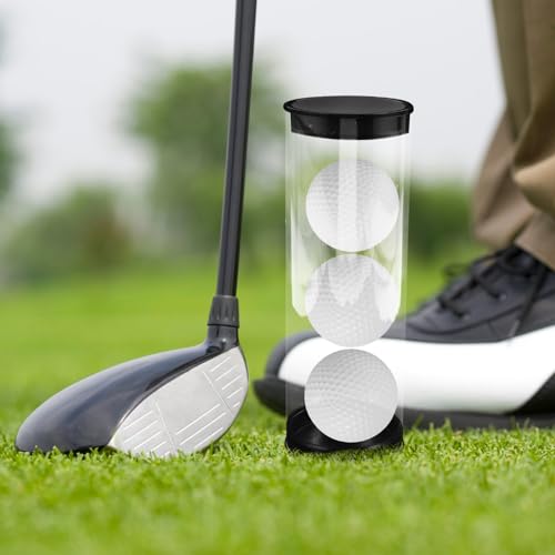 Wakauto Clear Golf Ball Organizer Tube Anti-Scratch Golf Ball Holder PVC Golf Ball Display Tube for Outdoor Sport