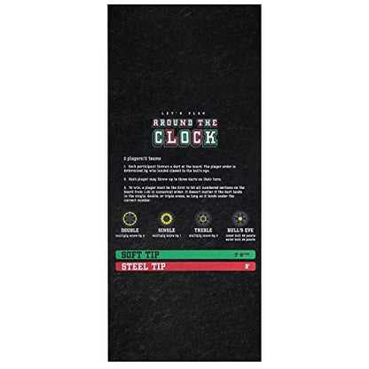 PIG Home Solutions Self-Sticking Dart Mat – Dart Game - Black – 3’ x 10’ - style: Dart Game (Around-The-Clock)