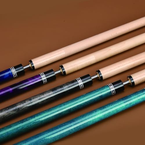 Canadian Maple Pool Cue Stick Set, 58 inch 18oz 19oz 20oz 21oz Billiard House Bar Pool Stick, 12.5mm Tip Billiard Cue for Beginner, Commercial and Home Entertainment - color: 12.5mm Purple