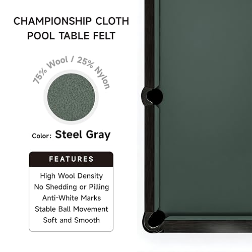 Championship - Invitational Felt w/Teflon - 7/8/9ft - color: Steel Grey, size: 9ft