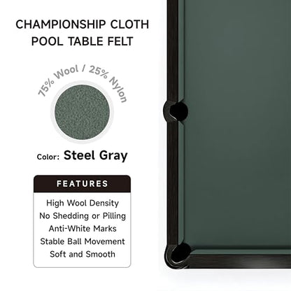 Championship - Invitational Felt w/Teflon - 7/8/9ft - color: Steel Grey, size: 9ft