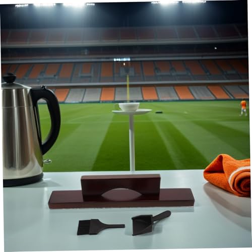 NOLITOY Shuffleboard Table Cleaning Kit with Solid Wood Brush and Sturdy Plastic Dustpan for Efficient Sand Removal and Odor-Free Materials, for Shuffleboard Maintenance and Portable Use