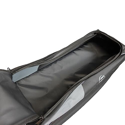 ELITE Basic Triple Roller Black Bowling Bag - 3 Ball Roller, Fits 2 Pairs of Size 15 Shoes, Air Travel-Friendly - color: Black