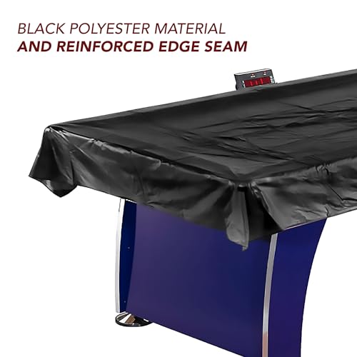 Hathaway Universal Air Hockey Table Cover for Family Game Room, Black – With Universal Fit for 6 to 7.5 Ft Tables, Weighted Corners, Weather-Resistant Polyester, Reinforced Edges