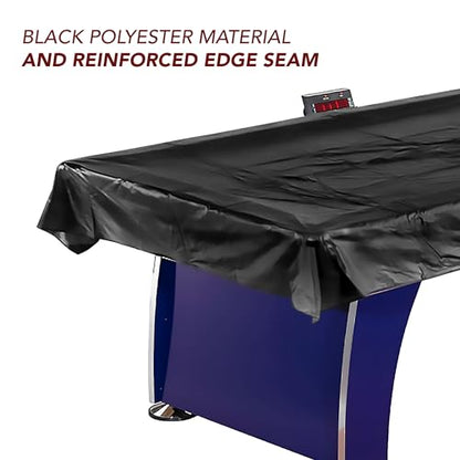 Hathaway Universal Air Hockey Table Cover for Family Game Room, Black – With Universal Fit for 6 to 7.5 Ft Tables, Weighted Corners, Weather-Resistant Polyester, Reinforced Edges
