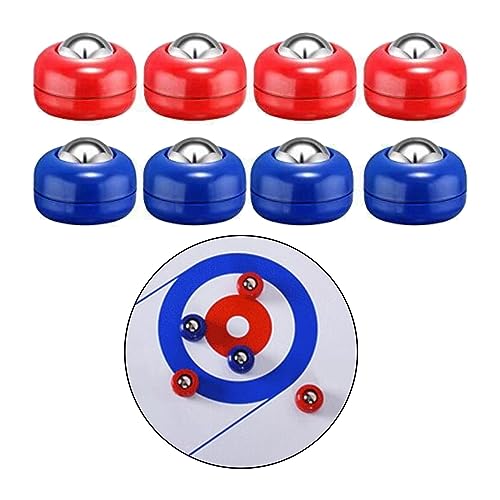 8 Pieces Shuffleboard Pucks, Tabletop Sliding Pucks Rolling Beads, 25mm Shuffleboard Games Pucks Replacement
