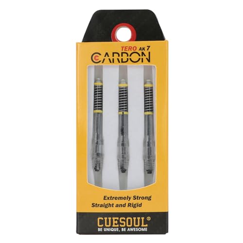 CUESOUL TERO AK7 Carbon Dart Shafts/Stem Built-in Spring Telescopic,Set of 3 pcs - size: E-40mm