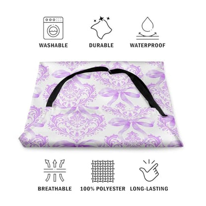 Manfei Blue Bowknot Kids Kitchen Apron - color: Purple