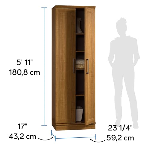 Sauder HomePlus Storage Cabinet/ Pantry cabinets, Sienna Oak finish - color: Sienna Oak