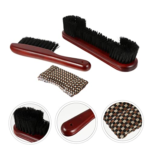 Abaodam Portable Pool Table Cleaning Brushes Set Ergonomic Billiard Table Rail Brush Reusable Easy to Clean Compact Design for Convenient Use