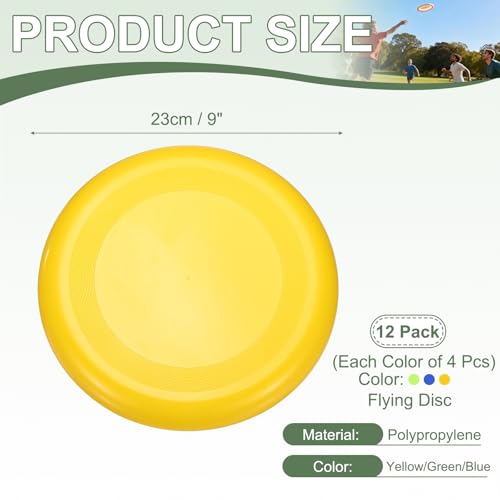 Soft Flying Disc, Sports Flying Discs All Ages Outdoor Flying Disc Training Playing Lightweight Durable - color: Yellow/Green/Blue