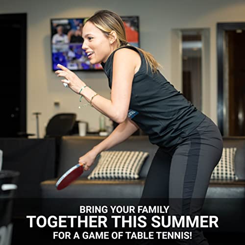 Killerspin KIDO 5A RTG Premium (Straight or Flared) Table Tennis Racket Professional, ITTF-Approved, Hard Paddle, Made of 5-Ply Wood, Dual-Colored in Red and Black - style: Straight