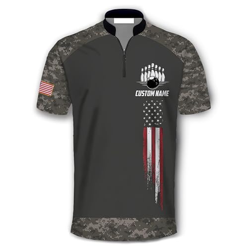 GABITA Personalized Bowling Jerseys for Men, Custom Bowling Polo Shirt, Bowling Shirts Gift for Bowler Team Player - color: A43