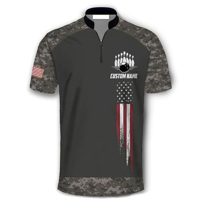 GABITA Personalized Bowling Jerseys for Men, Custom Bowling Polo Shirt, Bowling Shirts Gift for Bowler Team Player - color: A43