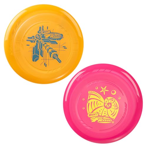 Frisbee Go Flying Disc, 9 Inch Lightweight Sports Disc for Beginners Outdoor Beach Backyard Lawn Park Camping Family Activity Game - 70g - color: V23-2PACK, size: 9 Inch