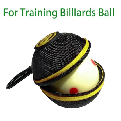 Clip-on Billiard Cue Ball Case.Cue Ball Bag for Billiard Balls, Training Balls and Pool Balls.2.24in Billiard Ball Carrying Case (Yellow) - color: Yellow