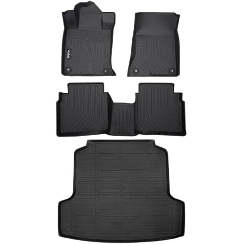 Wailtnb-Car Floor Mats & Cargo Liner Set for Nissan Altima 2019-2025 2026 All Weather Floor Mats for Nissan Altima 19-26 Cargo Liner TPE Waterproof Trunk Liners Full Set Accessories for Altima - style: 21|For Altima|2019-2026|Set