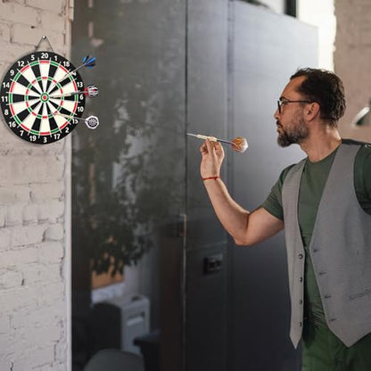 MaxMau 18 pcs Steel Tip Darts Set for Dartboard Metal Point PVC Dart Flights
