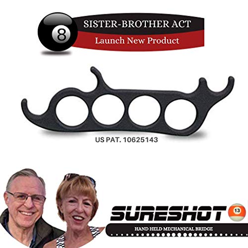 Sureshot Billiard Mechanical Bridge for Billiards, Hand Held Pool Bridge, Billiards Pool Cue Accessory, The First Ever Handheld Snooker Accessory That Perfects Every Shot!