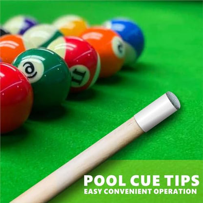 40pcs Slip On Pool Cue Tips，Premium Replacement Pool Cue Tips ，2 Sizes Pool Stick Tips No Glue or Tool Required Billiard Cue Tips Replacement 10mm, 13mm Billiard Stick Tips for Snooker and Pool Cues