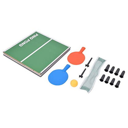 Alomejor Mini Folding Table Tennis Game Set Portable Fiberboard Desk Toy for ParentChild Entertainment