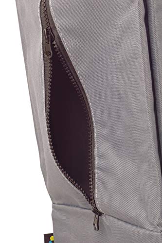 Cornhole Board Carrying Case - Gray Tournament Size with Black Padded Shoulder Straps - Complete with Cream Cotton Tote Sling Bag for Bean Bags
