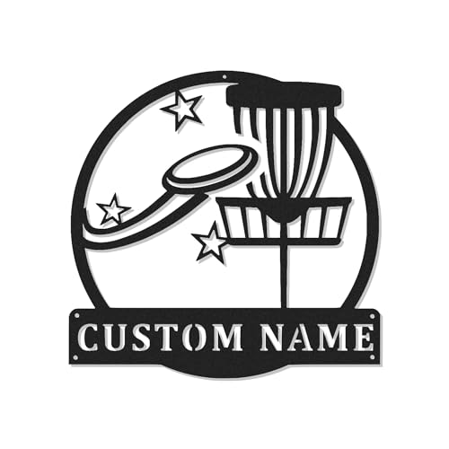 Custom Disc Golf Basket Led Light Metal Wall Art Personalized Gift for Disc Golfers Game Room Decor 4