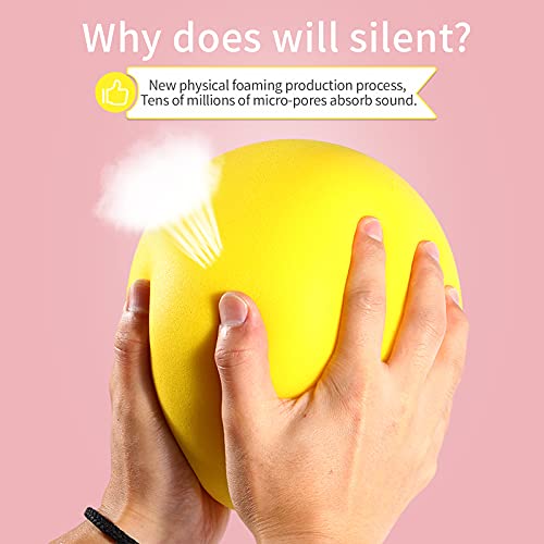 7-Inch Uncoated High Density Foam Ball - for Over 3 Years Old Kids Foam Sports Balls - Soft and Bouncy, Lightweight and Easy to Grasp Foam Silent Balls are Safe for Younger Children - color: Rose Purple