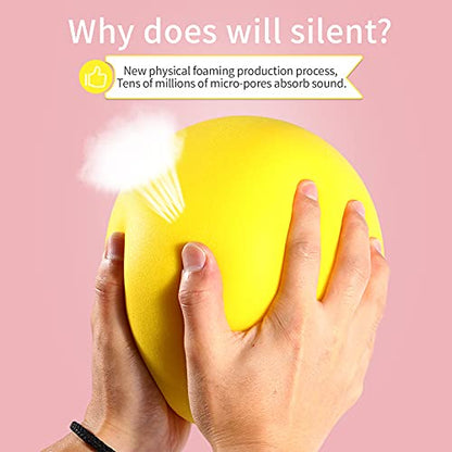 7-Inch Uncoated High Density Foam Ball - for Over 3 Years Old Kids Foam Sports Balls - Soft and Bouncy, Lightweight and Easy to Grasp Foam Silent Balls are Safe for Younger Children - color: Rose Purple