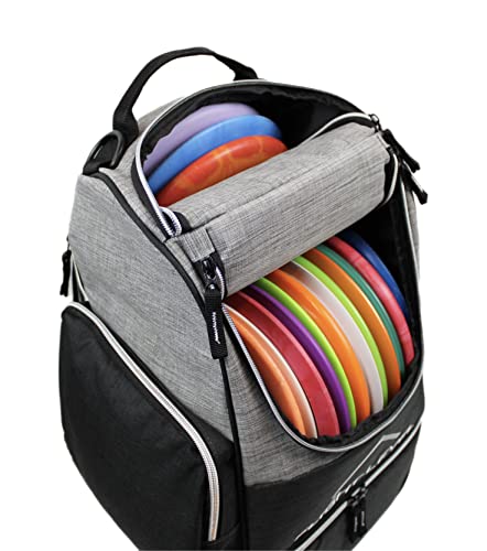 Flight level Disc Golf Backpack with Insulated Cooler | Frisbee Disc Golf Bag | Large Capacity up to 20 Discs