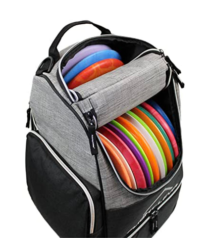 Flight level Disc Golf Backpack with Insulated Cooler | Frisbee Disc Golf Bag | Large Capacity up to 20 Discs
