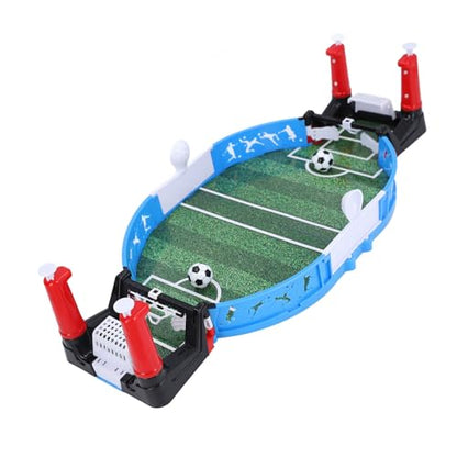 Mini Foosball Table, Double Player Battle Tabletop Football Game, Desktop Soccer Game with 2 Balls 2 Toy Tray 8 Accessories for Adults Kids Family Room