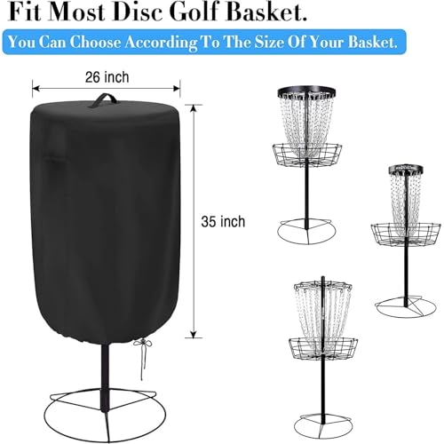Disc Golf Basket Cover, Polyester 26 by 35 Inch for All Weather Standard Disc Golf Gear Cover