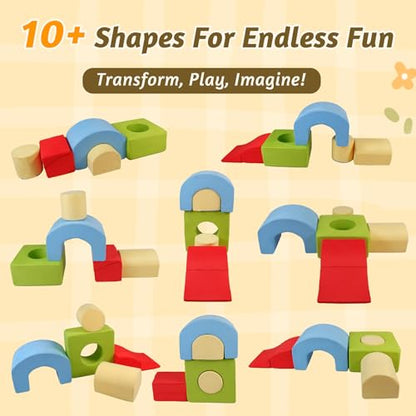 Climbing Toys for Toddlers 1-3 – 5 Pieces Soft Foam Indoor Play Blocks Set for Babies & Kids