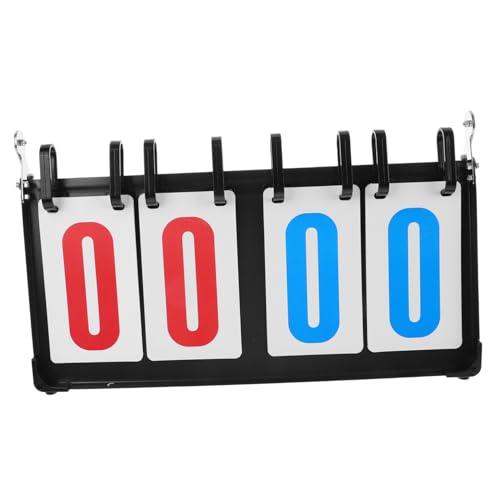 BESPORTBLE Portable Flip Scoreboard for Soccer Basketball and Tennis Durable Design for Use Compact Tabletop Scorekeeper with Four- Display