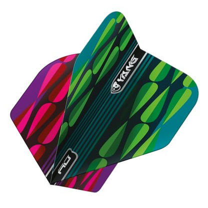 RED DRAGON Yin Yang Double Sided Dart Flights 3 Sets Per Pack (9 Dart Flights in Total) - color: Pink and Green