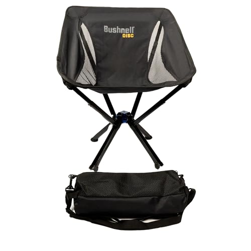 Bushnell Disc Golf Spectator Chair with Carrying Strap and Bag, Black