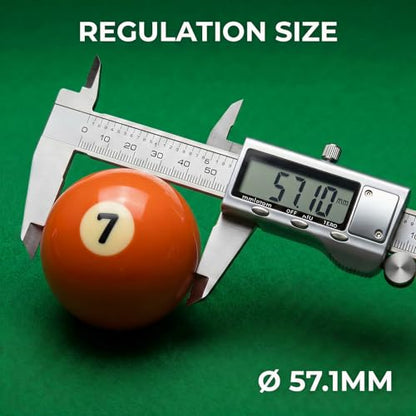 KONLLEN Single Replacement Pool Ball – 2-1/4" Regulation Size & Weight Billiard Ball Made of Phenolic Resin (Choose 1–15 or Cue Ball) - color: #7